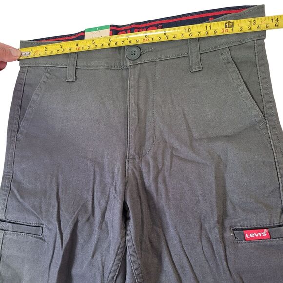 Levi's Youth Boy Cargo Shorts Adjustable Waistband Flex Stretch Gray Size 8 - Picture 9 of 10